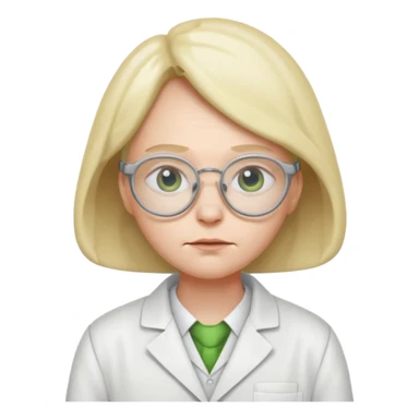 alien, glasses, white coat, sleepy sticker