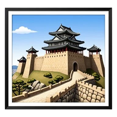 South Korea suwon Hwaseong Fortress Palace castle sticker