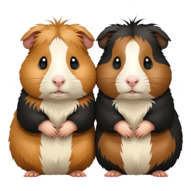 Two guinea pigs, black and tan sticker