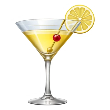 golden elegant cocktail in martini glass sticker