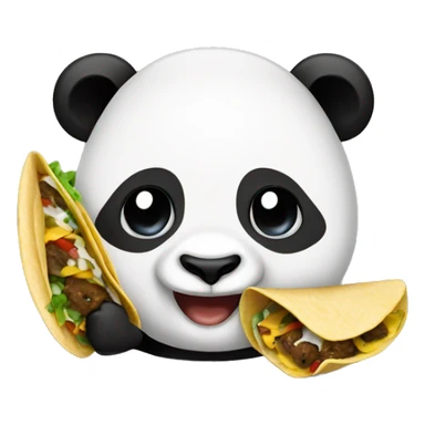 Panda eating tacos sticker