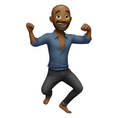 Dancing man with tattos sticker