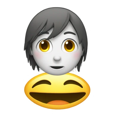 Crying emoji with a smile  sticker