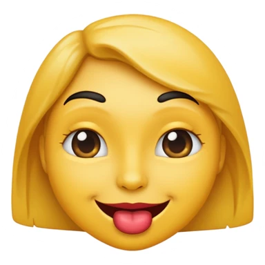 emoji bitting lip with one eyebrow raised and smirking sticker