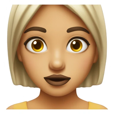 chica pintandose los labios con un gloss y que este guiñando un ojo sticker