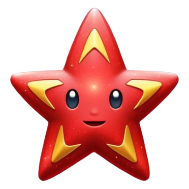 red star glitter space sticker