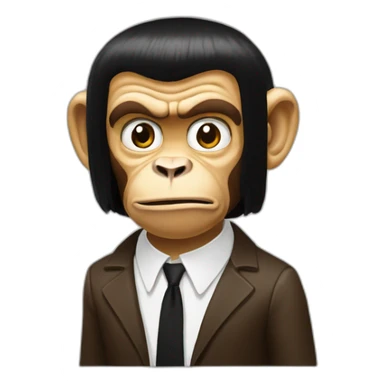 Monkey pulp fiction sticker
