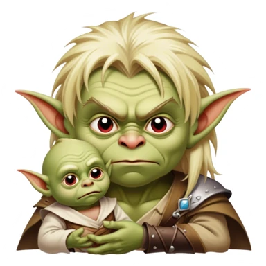 Goblin King with baby Toby sticker