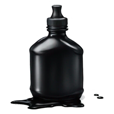 spilled bottle of ink sticker