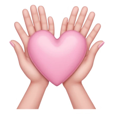 light pink hands creating a heart symbol sticker