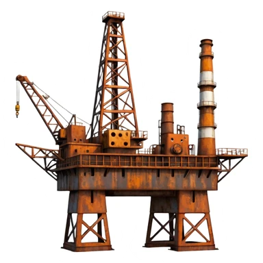 simple oil rig sticker