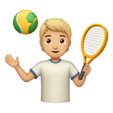 Chico  rubio bajo el sol jugando padel  sticker