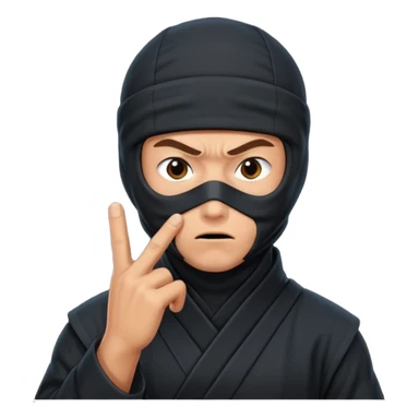 foto do Ninja ele mandando calar a boca sticker