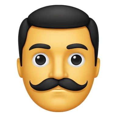 make a hitler emoji, a cubical mustache  sticker