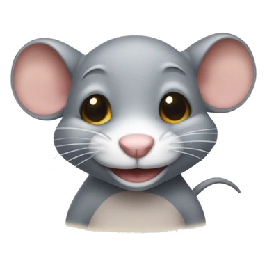 rat with smiling face sticker
