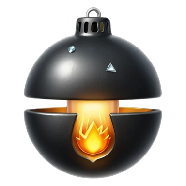 explosive bomb emoji with sparkling fuse sticker