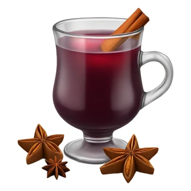 Mulled wine with star anise sticker