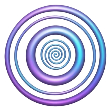 Psychic spiral icon sticker