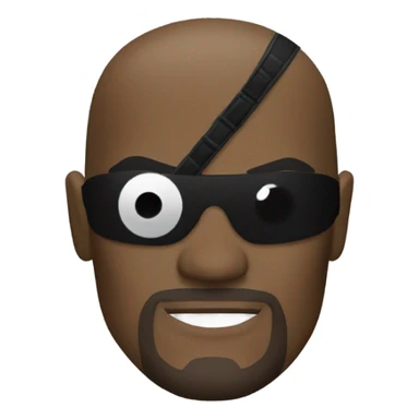 Nick Fury Marvel black eye patch one eye only sticker