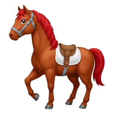 red horse with shirt sticker