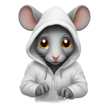 Rat with a hoodie sticker