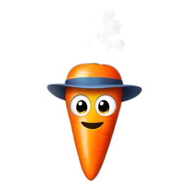 carrots wearing hat sticker