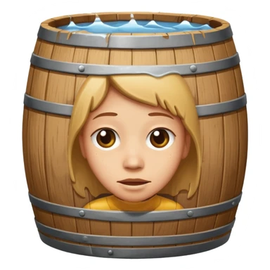 Personagem chaves dentro de seu barril  sticker