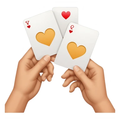 two hands exchanging a card, no text sticker