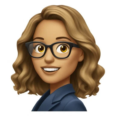 Jessica alba with glasses  sticker