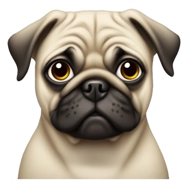 Girl pug  sticker