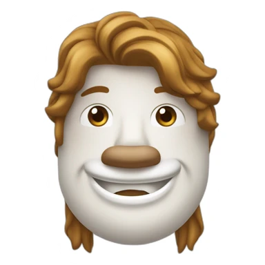 Hombre de mitad de cuerpo piel blanca cabello largo cafe  cadena con dije de caballo grande en el cuello sticker