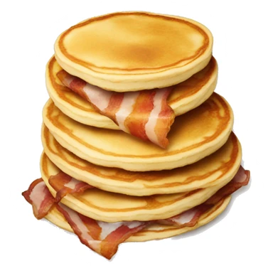Bacon and pancakes on plate sticker