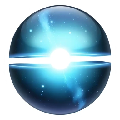 glowing quazar chrome planet sticker