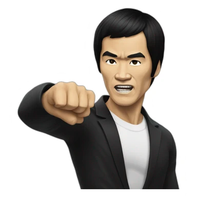 Bruce Lee fighting macron  sticker