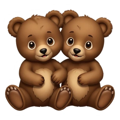 twin bear cubs sticker
