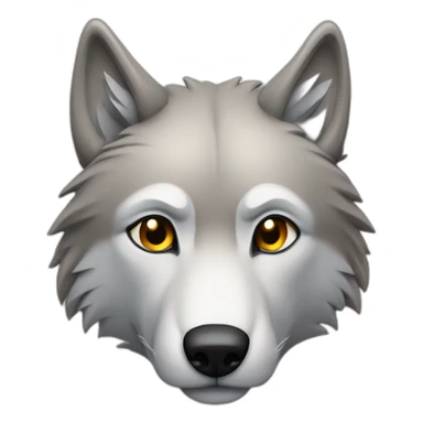 Tete de loup qui regarde a droite sticker