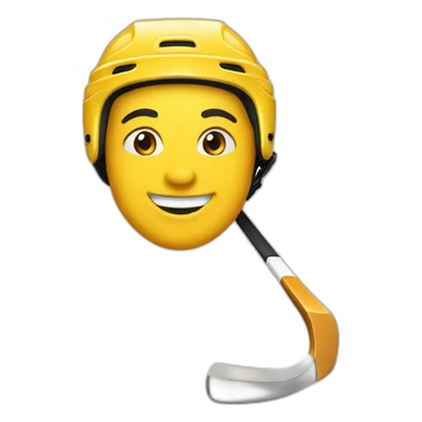 Eishockey pick with a smile sticker