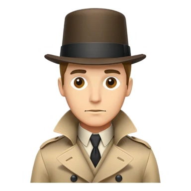 Detective with a tophat sticker