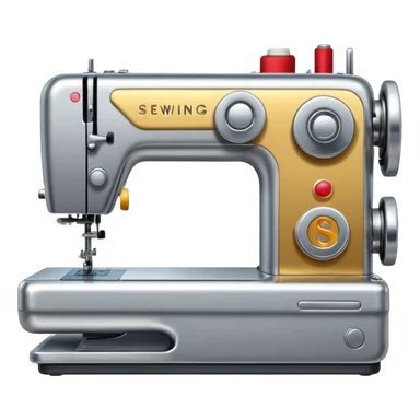 modern style sewing machine sticker