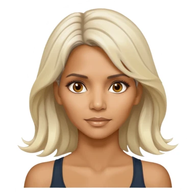 Halle Berry with long platinum blonde hair  sticker