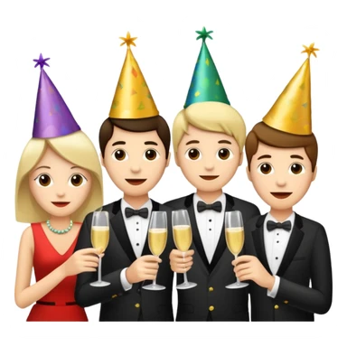 people partying at the club sticker