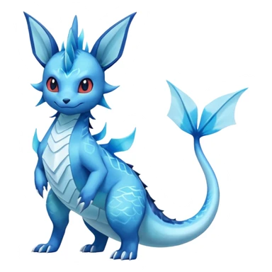 Salandit-Glaceon-Vaporeon-Salamence-hybrid-fusion (full body) sticker