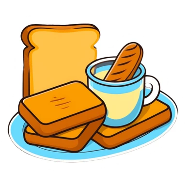 torrijas, Spanish Lenten dessert, bread soaked in milk and honey sticker