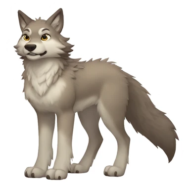 Anthro Fionbri-Falvie-wolf (full body) sticker