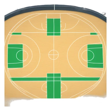 Basketball court sticker