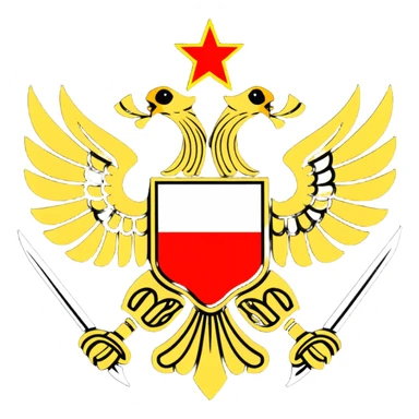 Imperial Russian double-headed eagle flag symbol used by White Army during Russian Civil War sticker