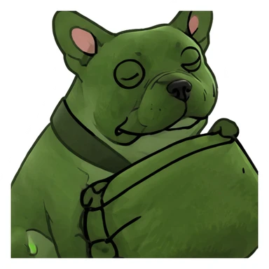 French bulldog sleep sticker