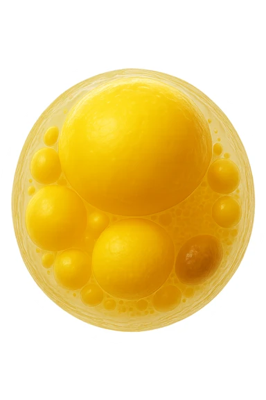 adipocita giallo (cellula di grasso anatomica realistica in 3d) sticker