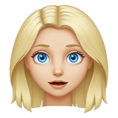 Crazy blue eyed blonde hair girl sticker