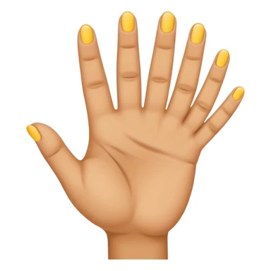 Hand emoji with thumb holding down ring finger with other fingers extended  sticker